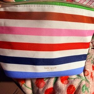 Kate Spade Multicolor Striped Cosmetic Case